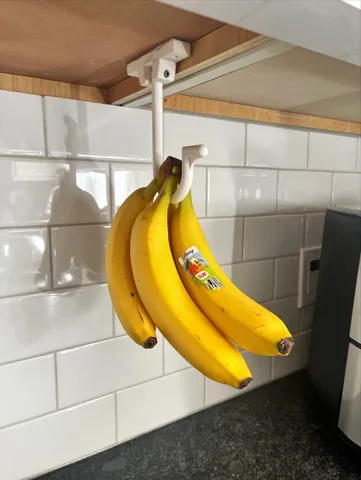 Folding Under Kitchen Cabinet Fruit Hook (e.g., bananas)