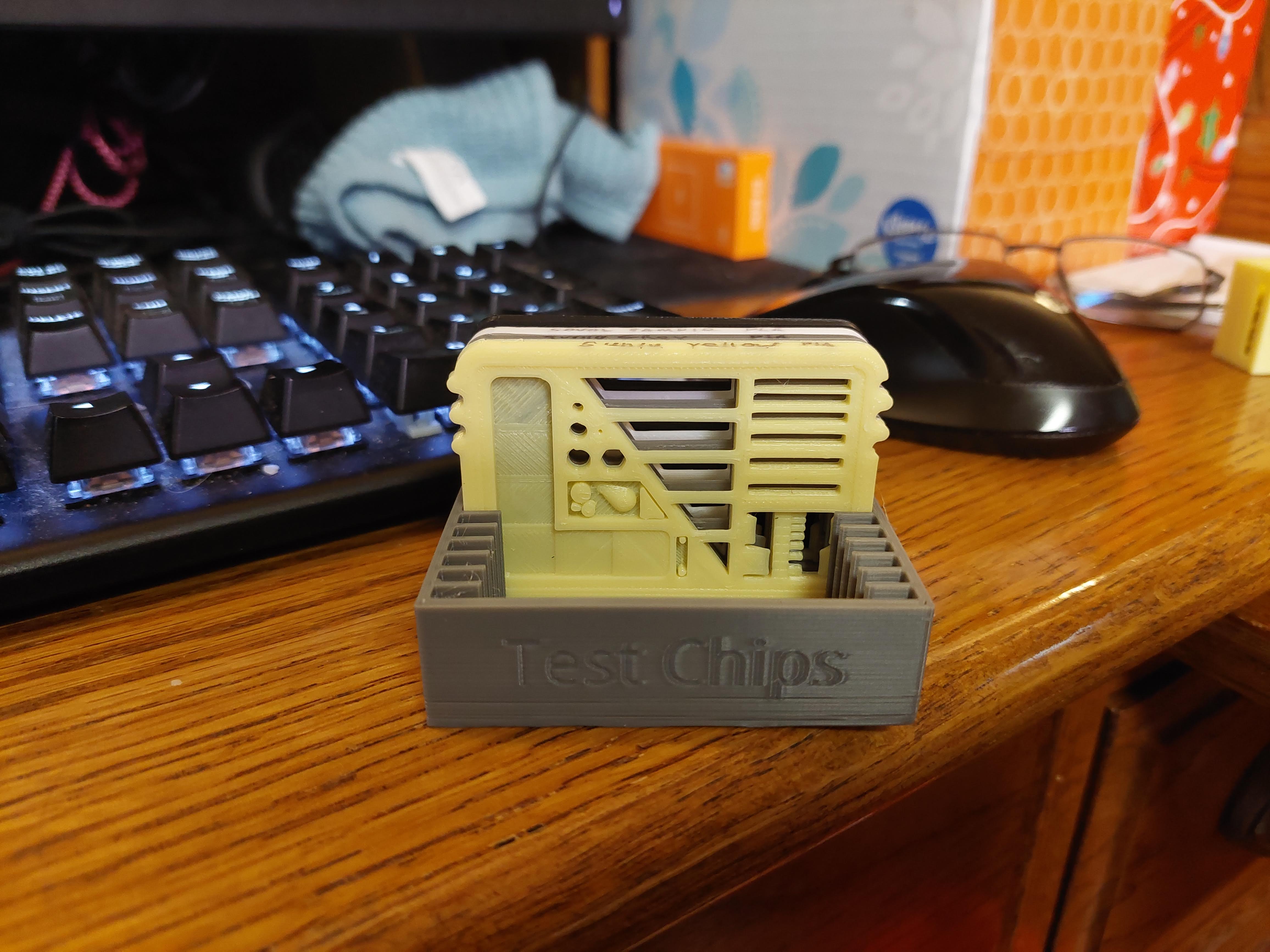 Card Holder for "Mini All-In-One Printer Test" Chips