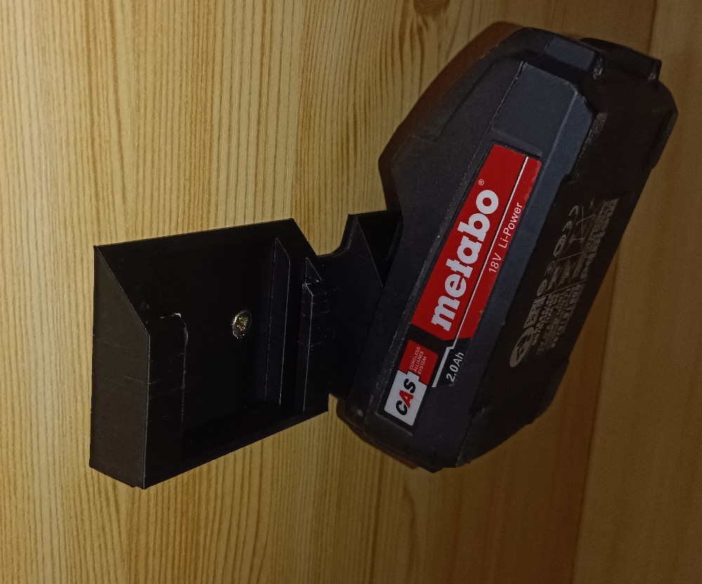 [REMIX] - Metabo / CAS battery holder (wallmount)