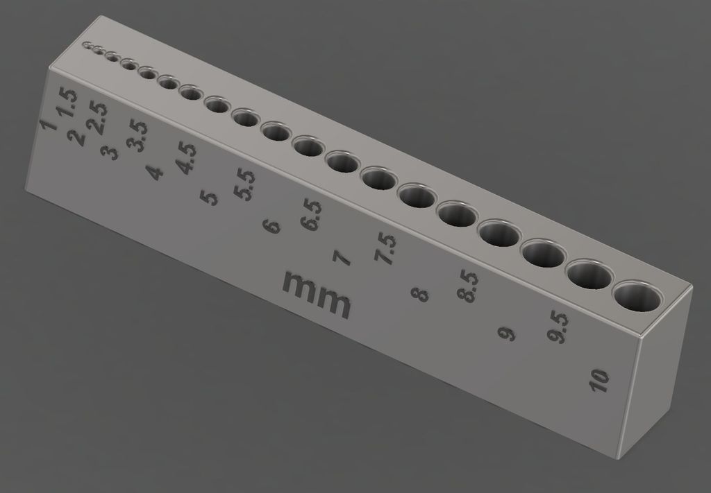 Metric Drill Bit Stand by Wiseone Download free STL model