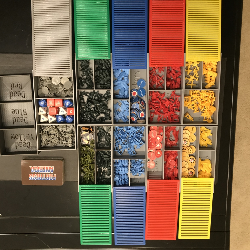Fortress America Board Game Trays by Corey Download free STL model