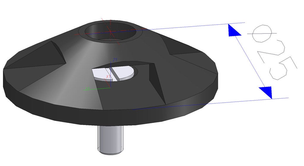 Cable Mount (Ziptie Anchor) Round 25mm, With M3 Screwhole