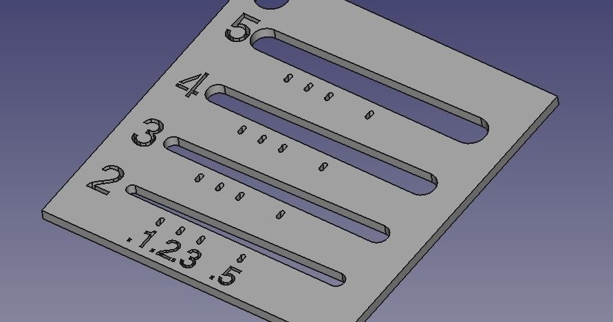 Metric drill bit diameter gauge for 2 to 5mm by dra_red | Download free ...