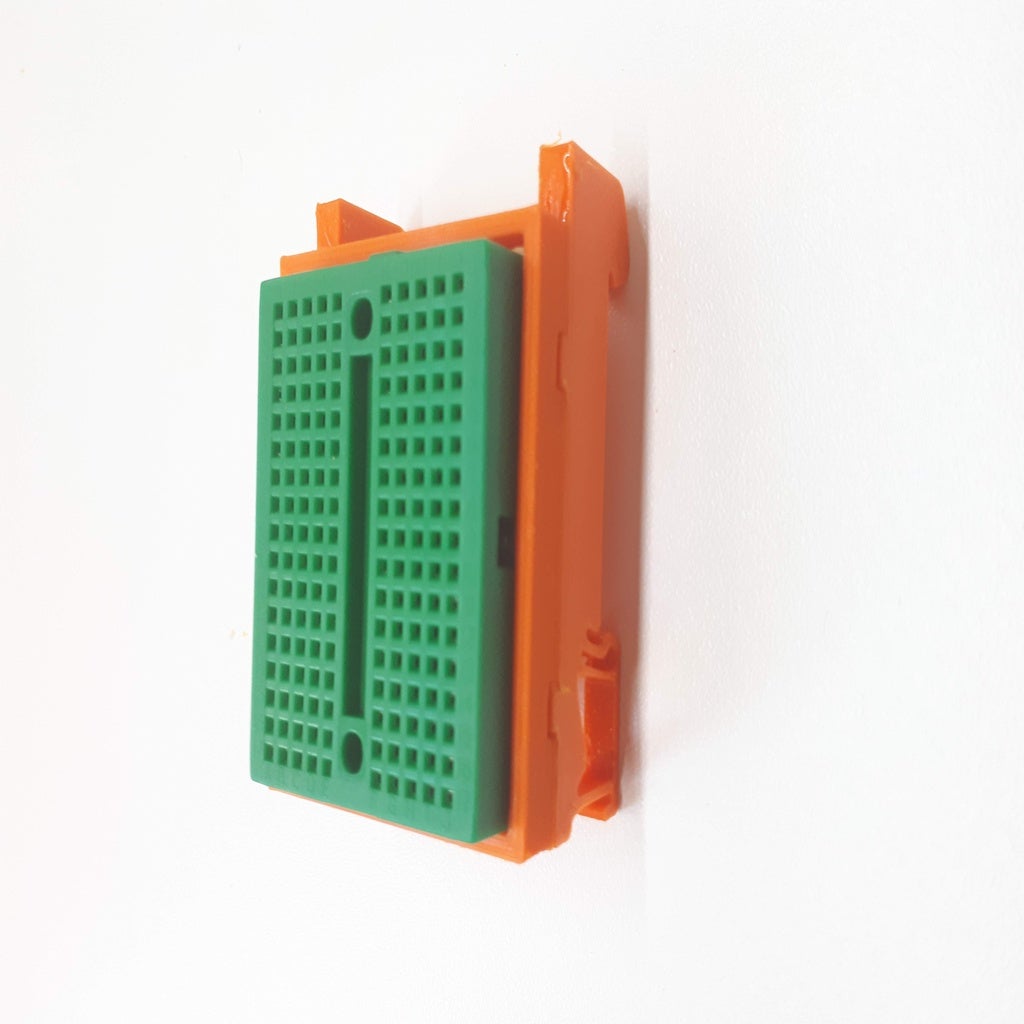 DINrail mount for mini breadboard by Dajosco Download free STL model