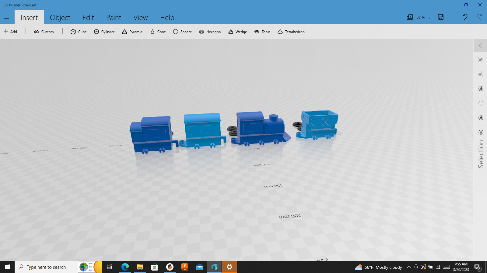 Miniatura 2 do modelo 3D articulated train set