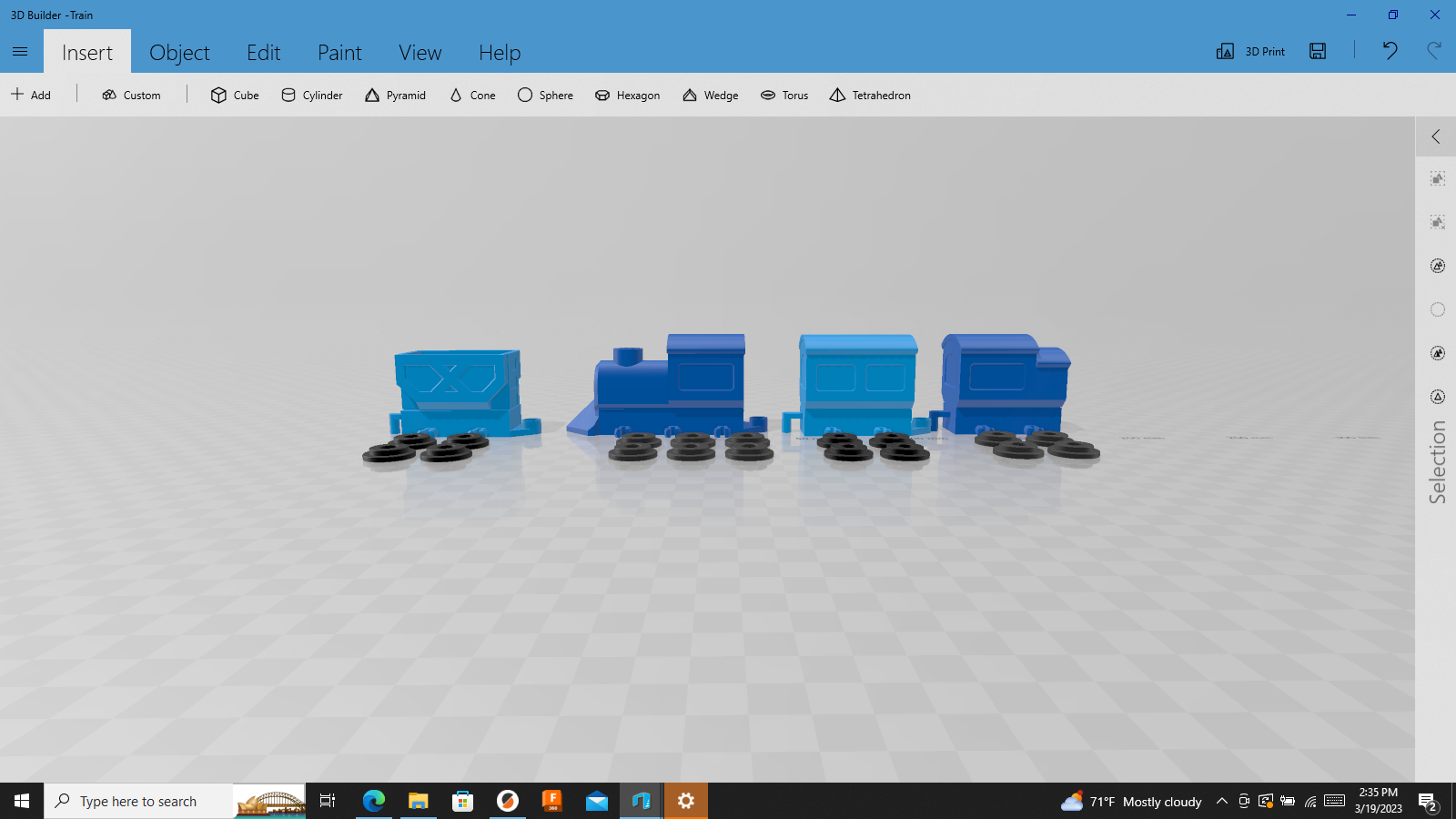 Miniatura 4 do modelo 3D articulated train set