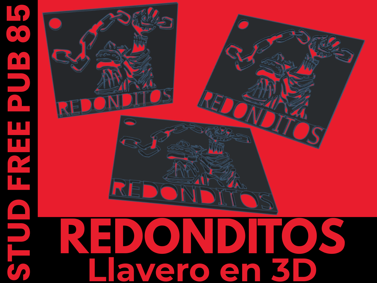 Stud free pub 85 llavero // Los redondos