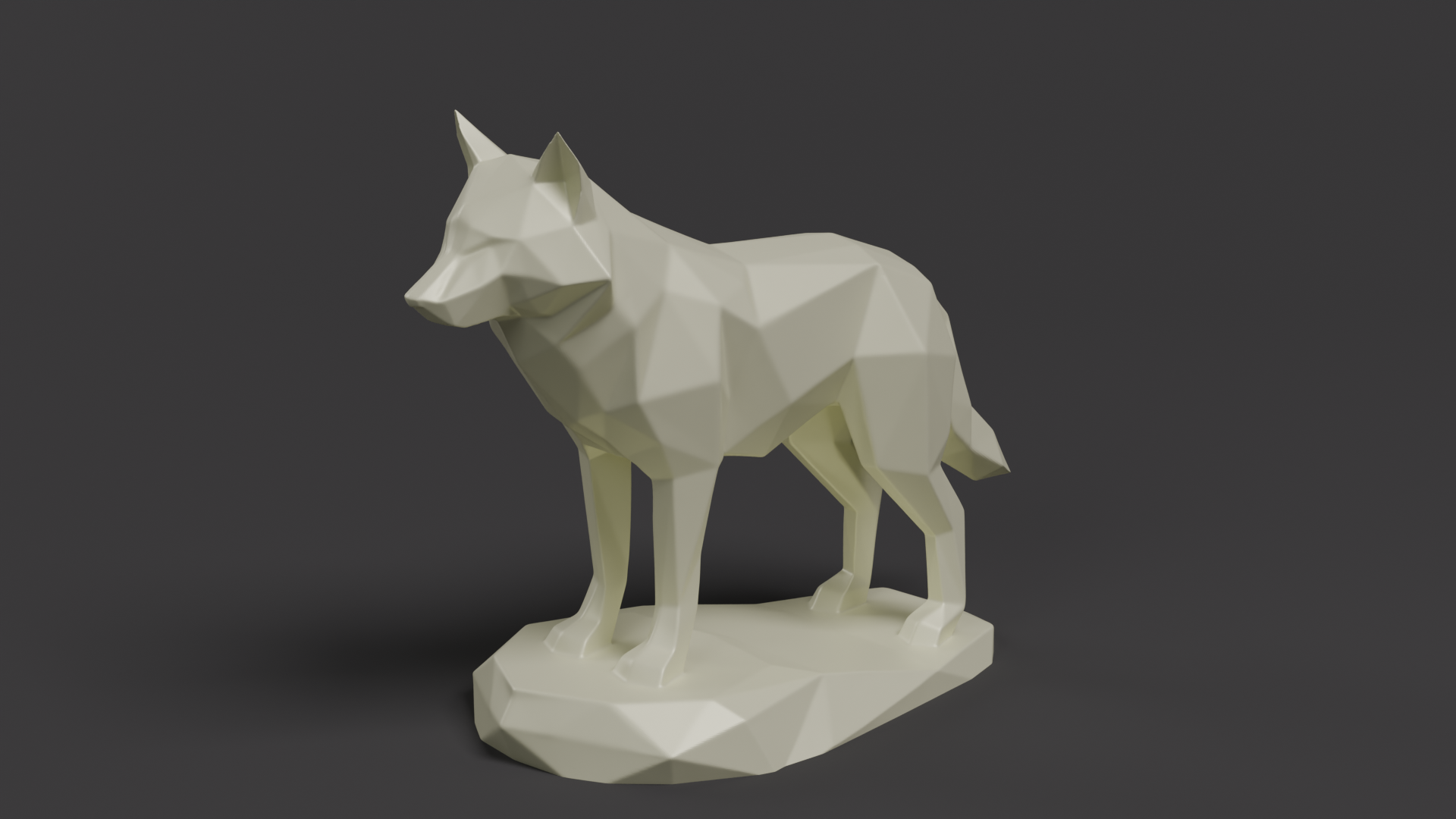 Wolf Low Poly — miniatura 2