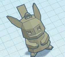 Low-Poly Pikachu Keychain