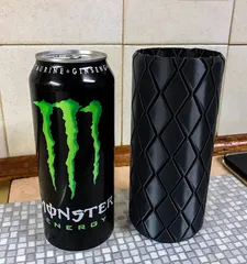 Energy Drink Sleeve for 16oz (1pt) Can Comfort Grip Hexagon