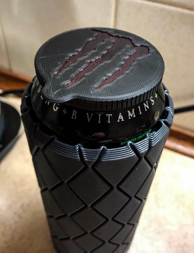 Monster Energy Drink Koozie Vase/Spiral Print V2 by RetromanIE