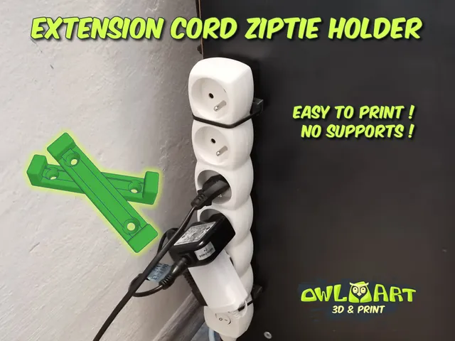 Extension Cord Ziptie Holder