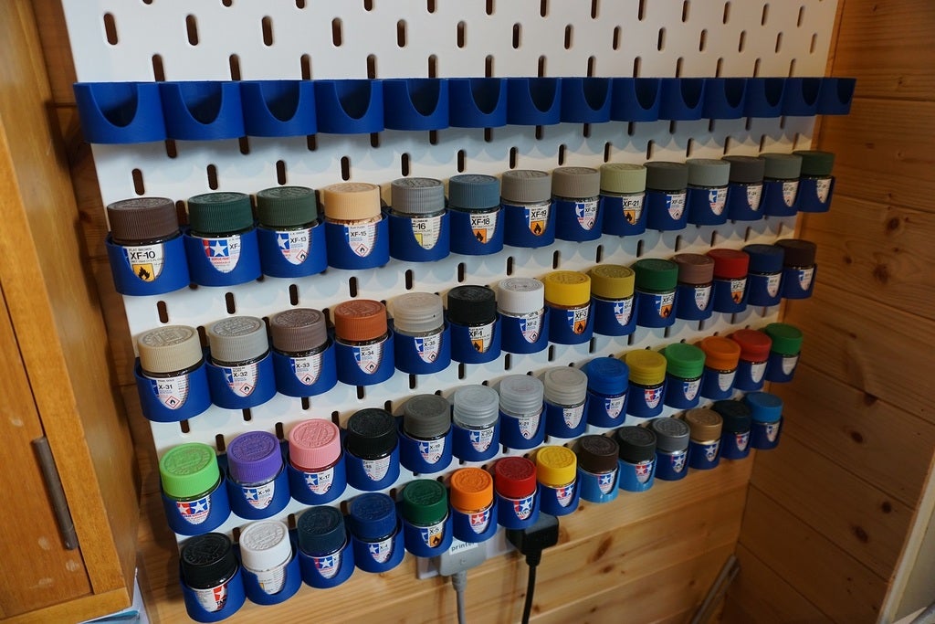 Tamiya Paint Shelves for IKEA Skadis