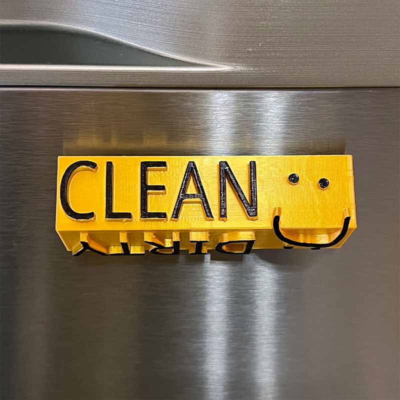 Clean/Dirty Dishwasher Magnet by 3D Vibes | Download free STL model ...