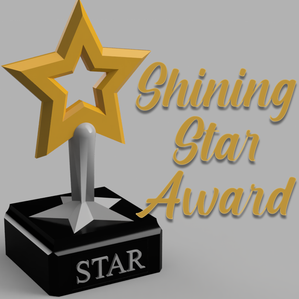 Shining Star Award by Gecko3D Download free STL model