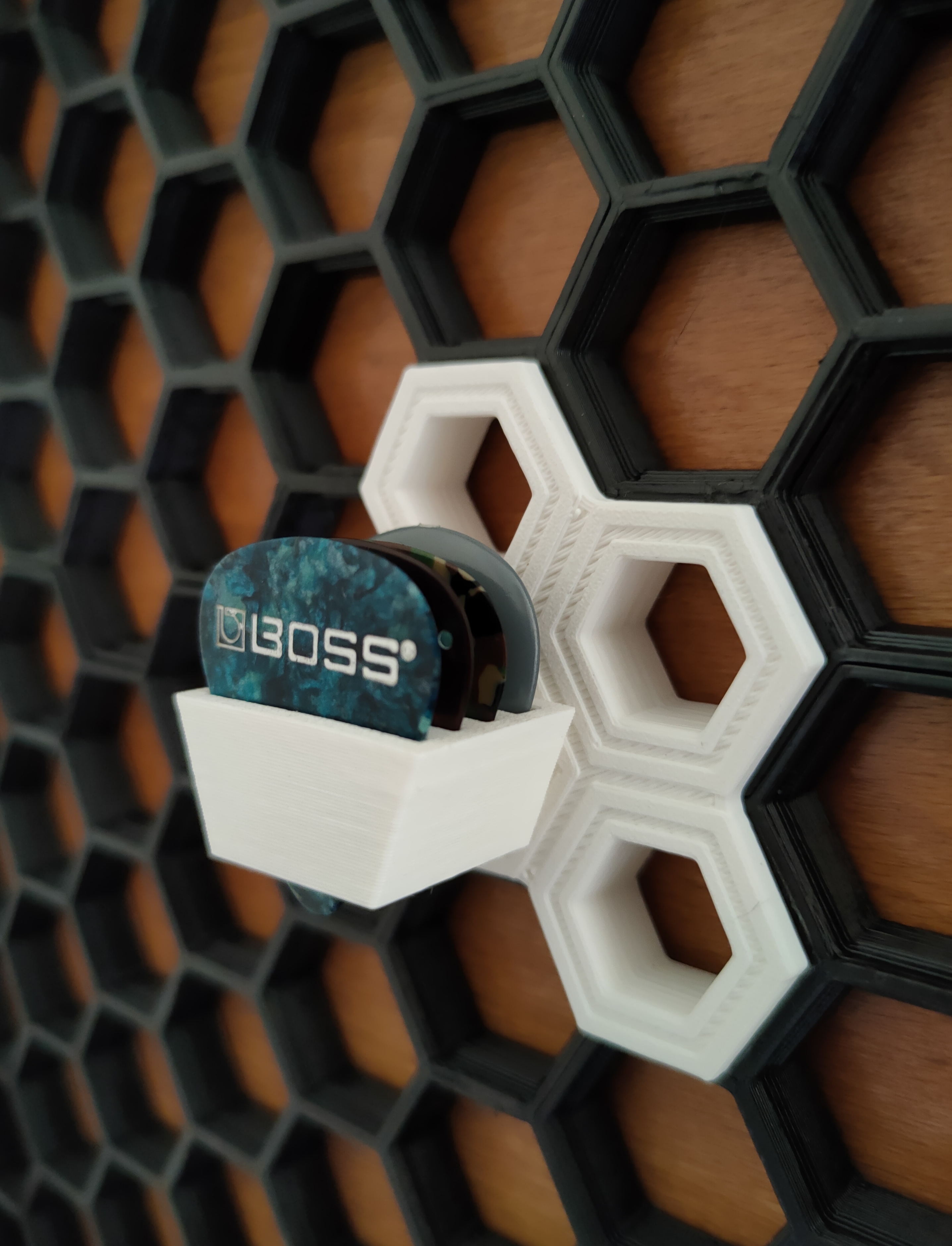 Guitar Pick Holder for Honeycomb Storage Wall