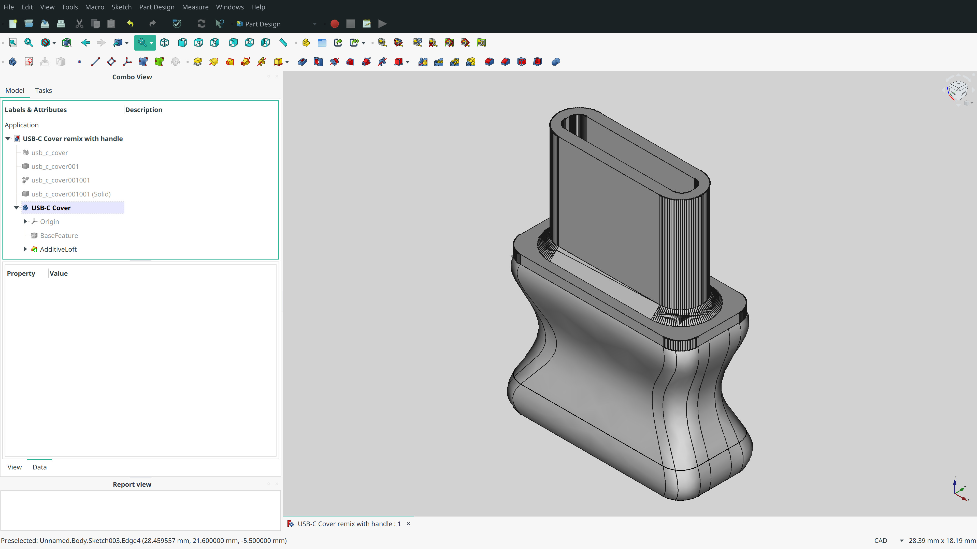 usb-c-cover-with-handle-freecad-by-nueb-download-free-stl-model