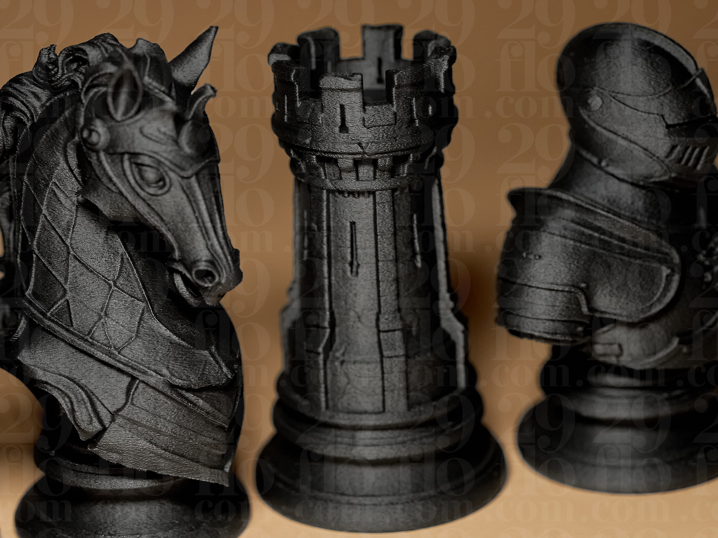 Miniatura 4 do modelo 3D Chess Set Medieval Stylized
