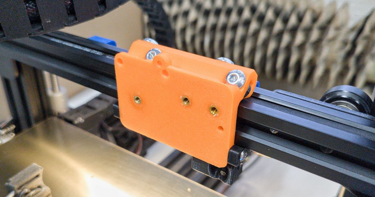 X axis linear slider / hotend plate Ender 3 pro/V2/CR/10 by RH3D