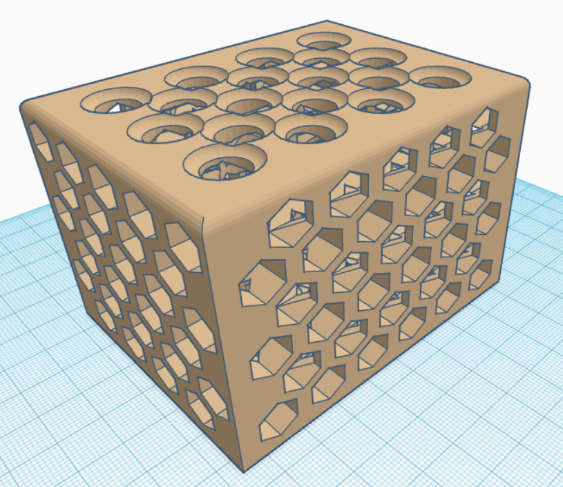 Honeycomb block penholder