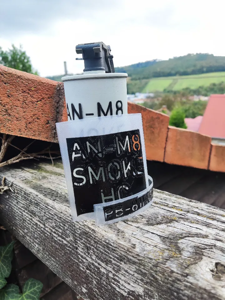M18 smoke grenade prop/airsoft Vietnam war with templates by
