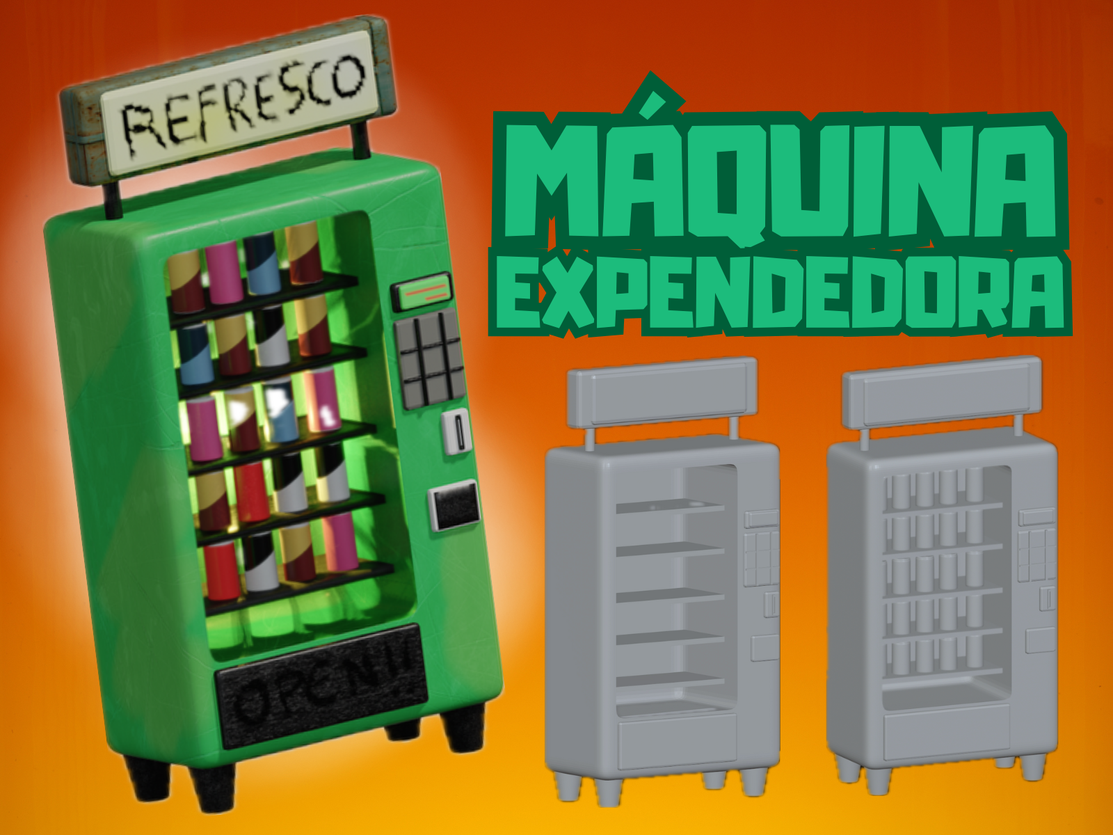 Máquina Expendedora 3D para Dioramas y Miniaturas - Vending Machine