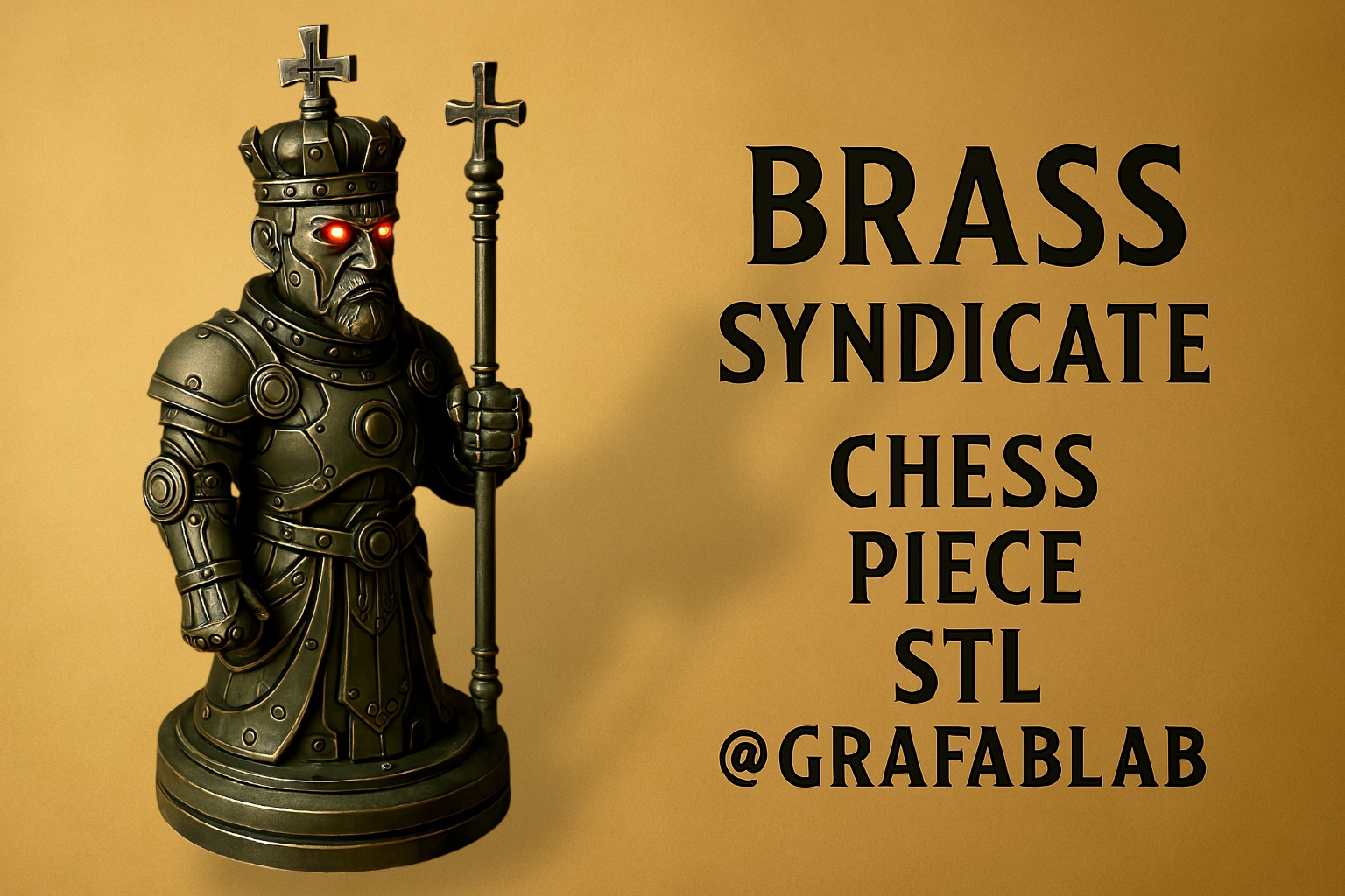 Brass Syndicate "King" - chess piece