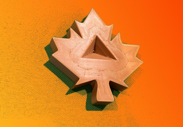 Megaminx rubiks cube stand: maple leaf