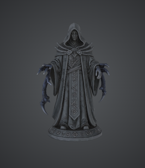 Dark Arcane Sorcerer – Hooded Shadow Mage with Claw Magic