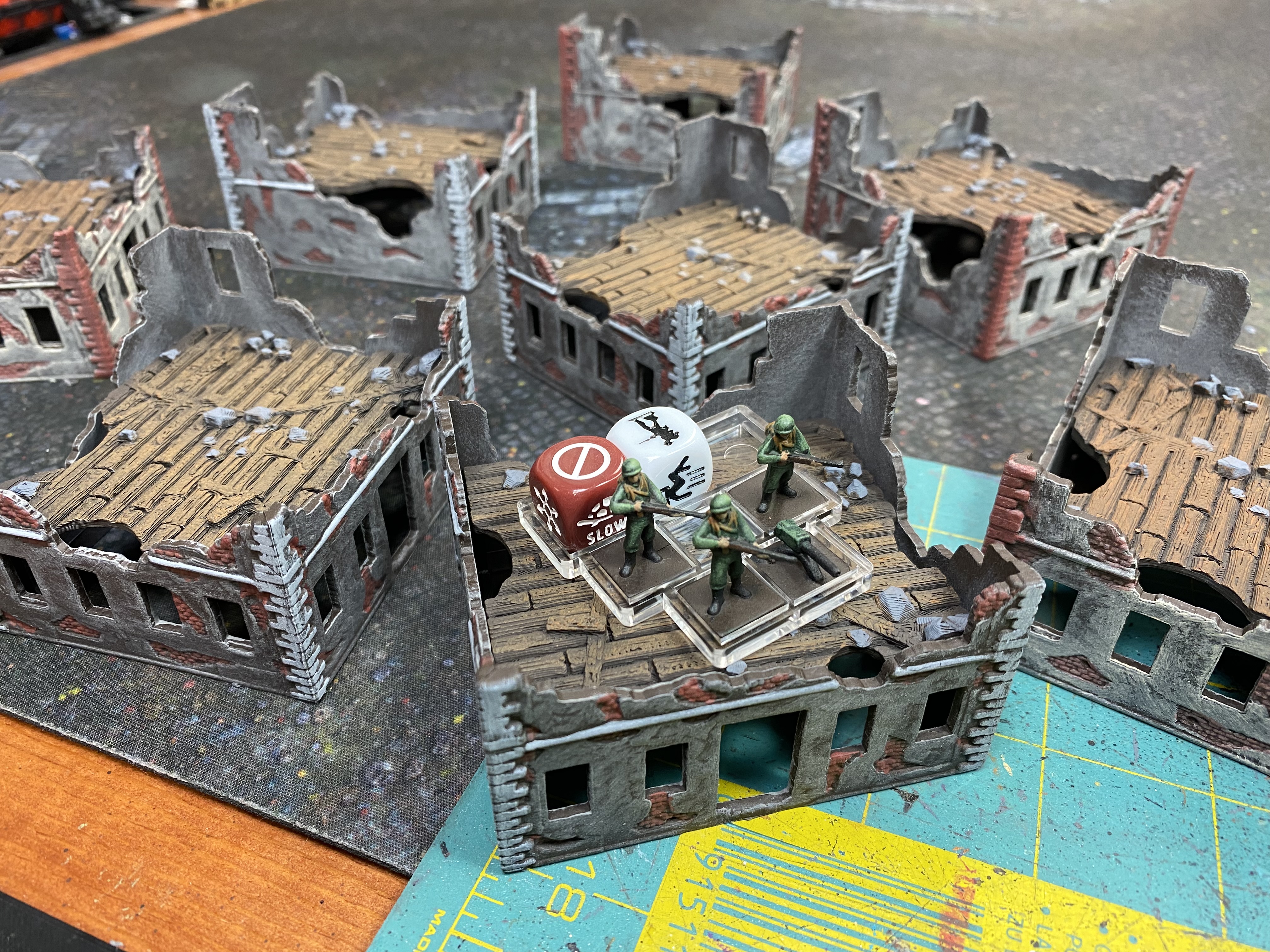 Ruined Floor for Company of Heroes Board Game Ruined Buildings