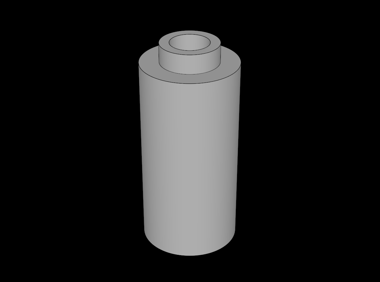 Lego Compatible (71075a.dat) Brick  1 x  1 x  1.667 Round