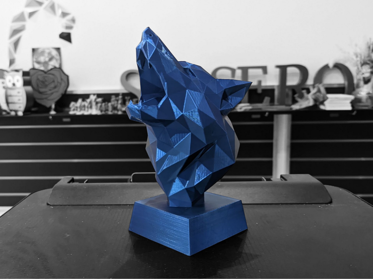 Geometric Wolf Bust