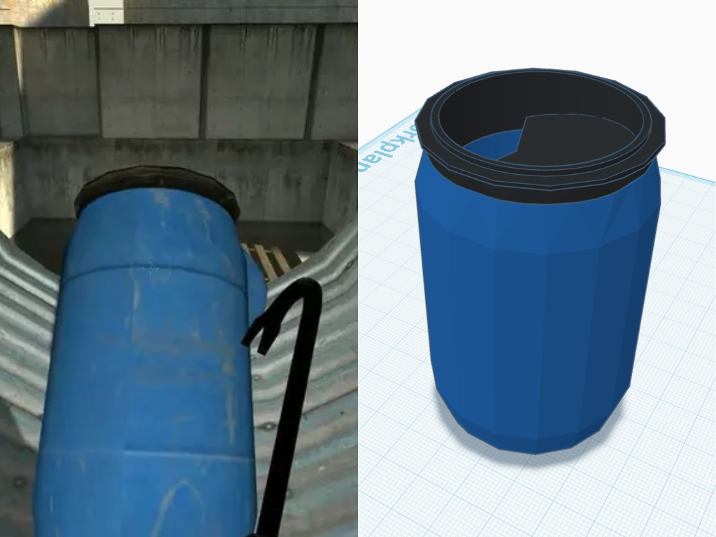 Mate de barril azul Half Life 2