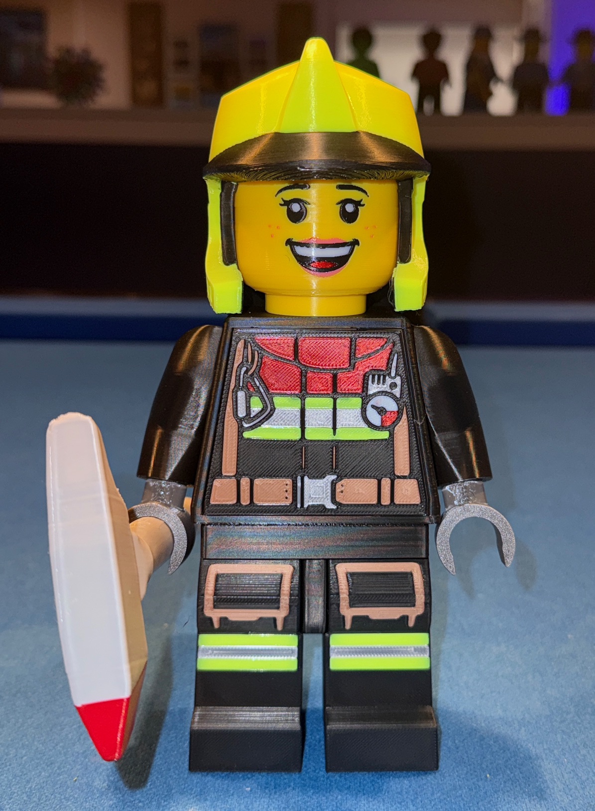 Female Firefighter Brick MegaFigure (5:1 Scale)