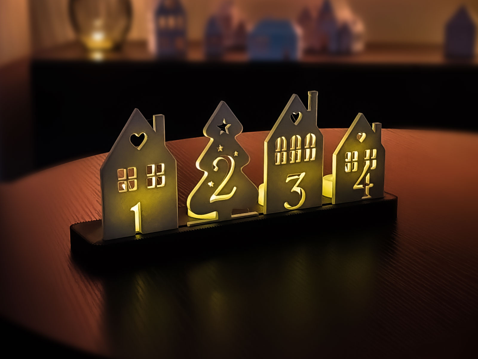 Christmas Weihnachts-Adventskerzenhalter LED Teelicht