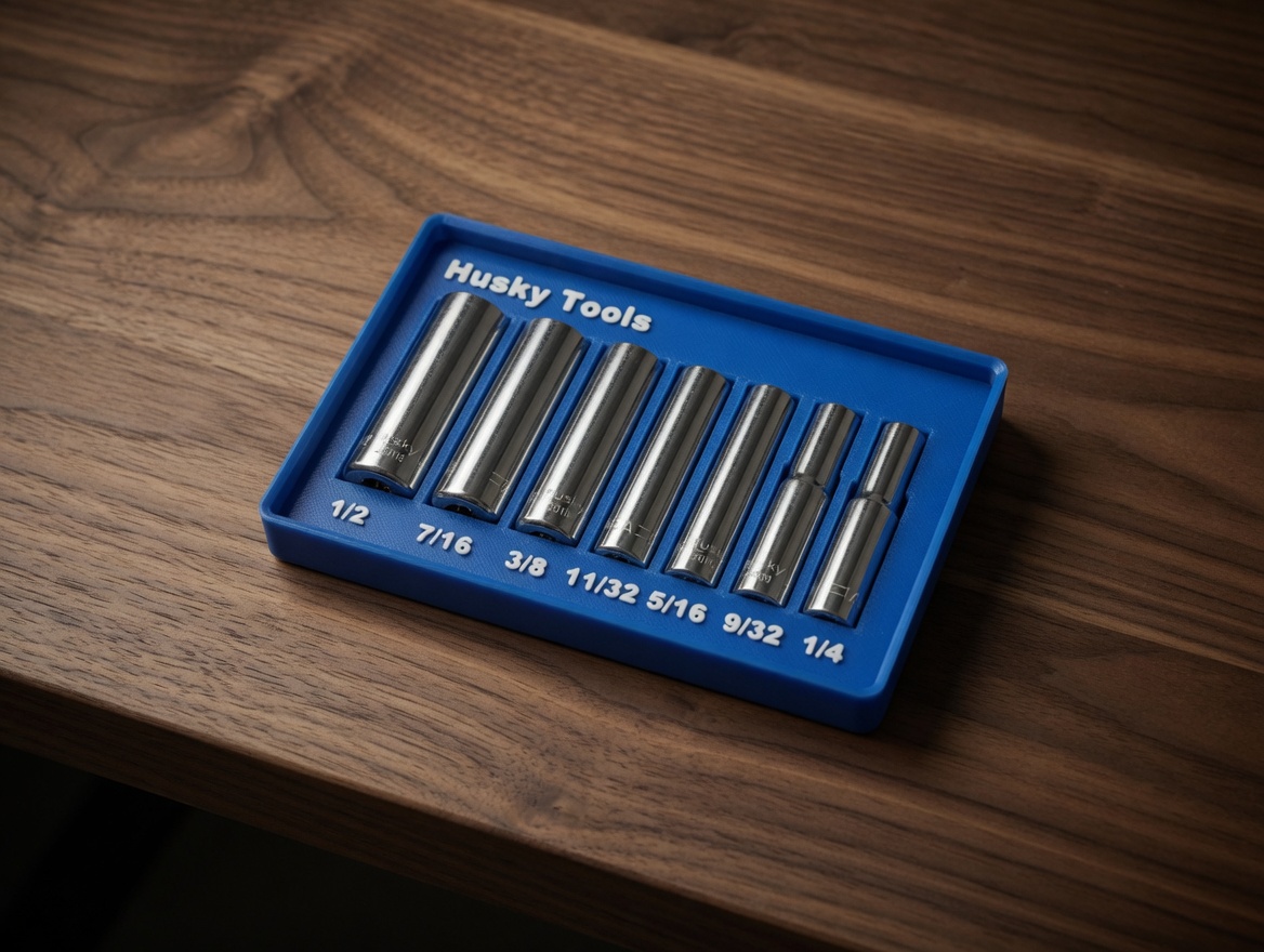 Gridfinity Organizer for Husky 1/4 drive Sockets 1/2 to 1/4