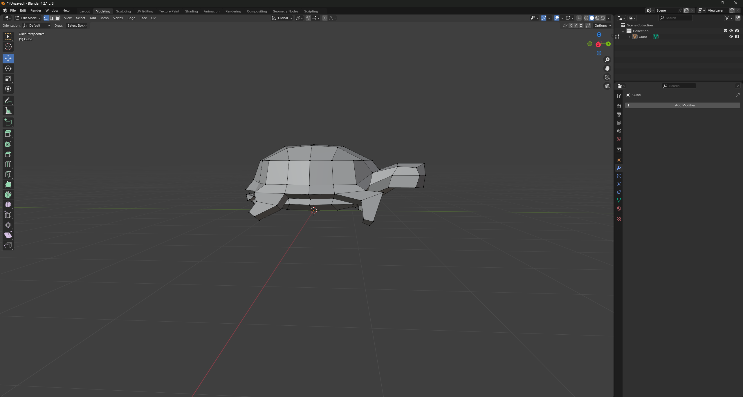 low poly tortoise — miniatura 3