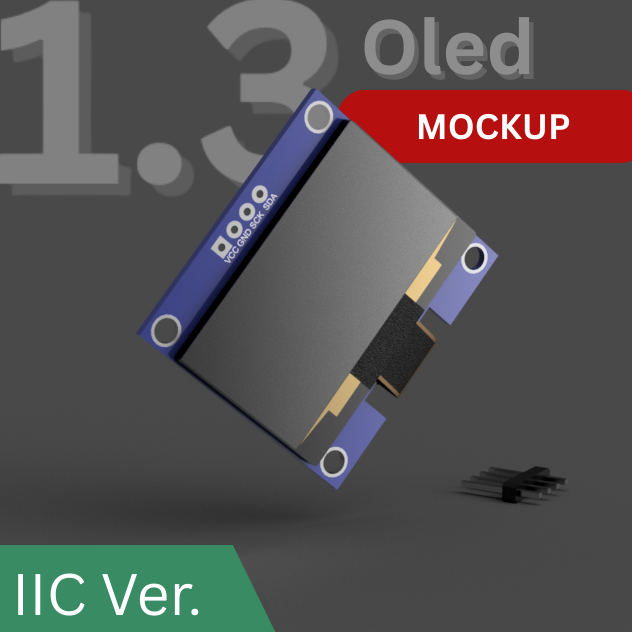 1.3 inch oled module mockup I2C.ver