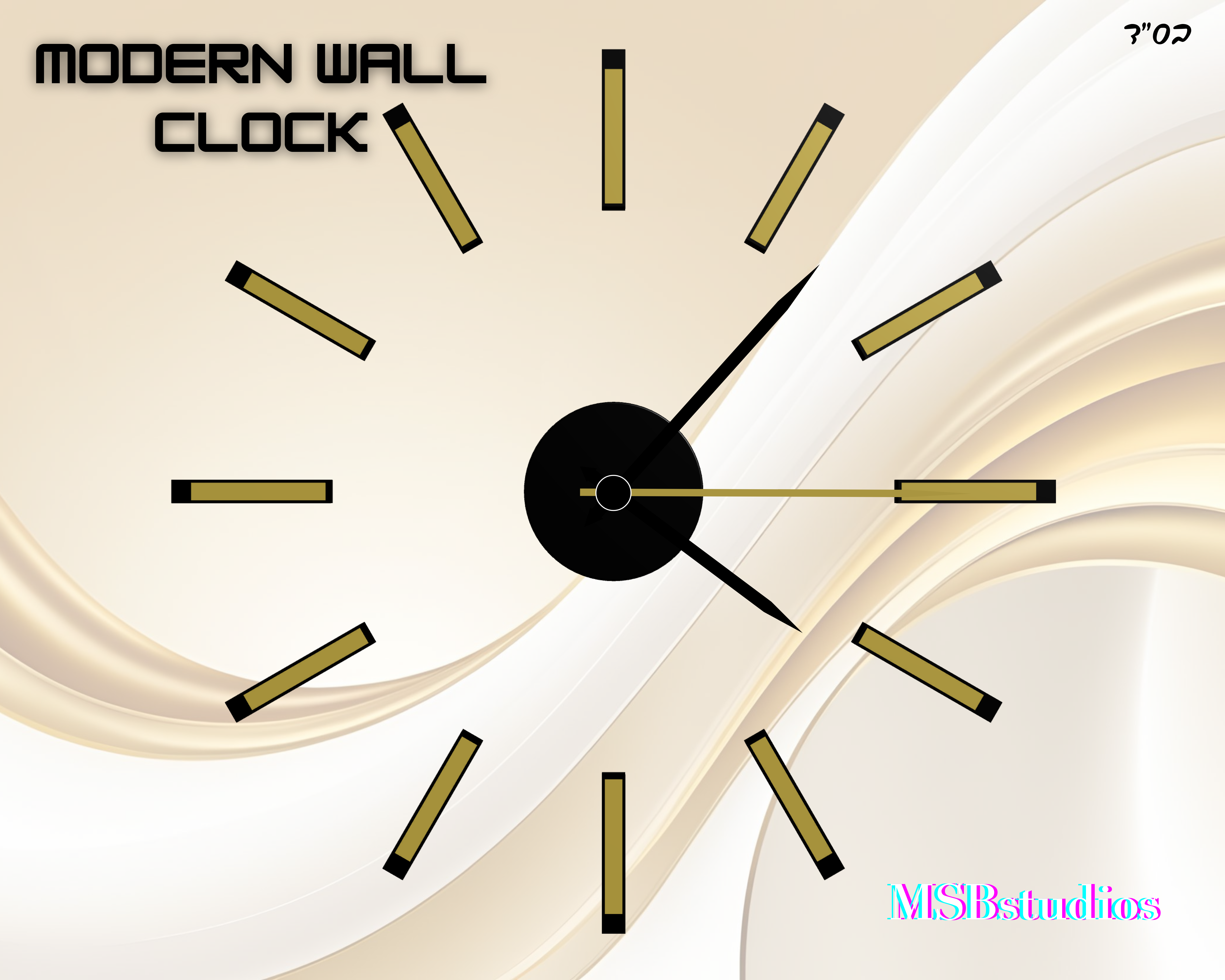 Miniatura 5 do modelo 3D modern wall clock