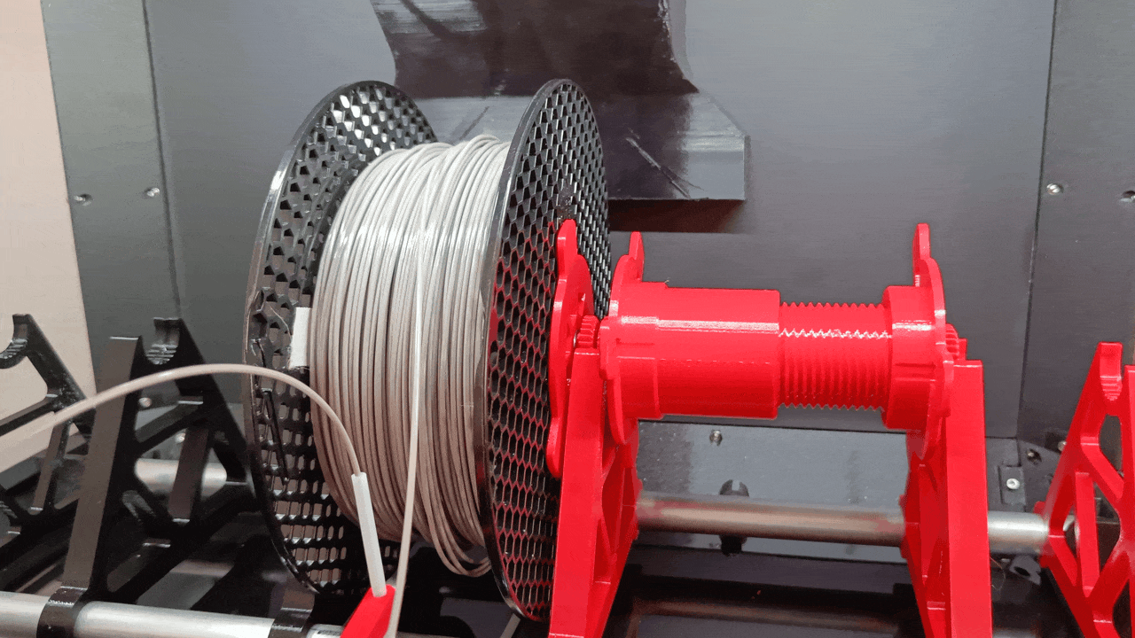 Adjustable-width Compact Spool Auto Rewinder for MMU (Metal Spring, Sliding Clutch, for Drybox)