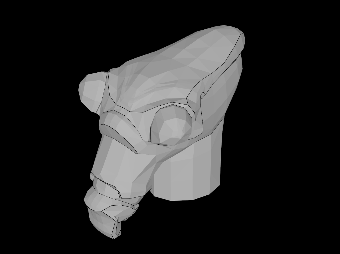 Lego Compatible (92751.dat) Minifig Head Modified SW Geonosian with Eyes Pattern