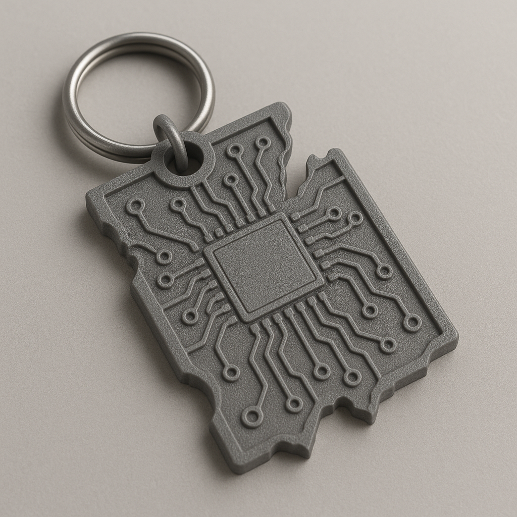 Circuit Board Fragment Keychain
