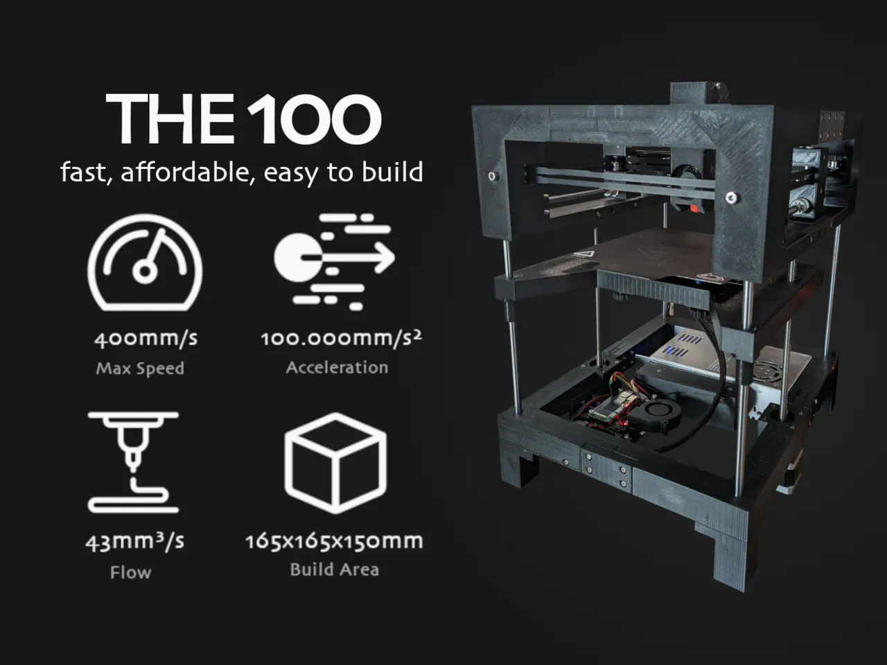 Lavet til at huske Soldat emulsion THE 100 - The fastest 3D printer based on a printed Frame by Matt The  Printing Nerd | Download free STL model | Printables.com