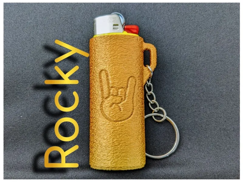 Bic Lighter Case Keychain - Four Vibes to Print by Grandpa