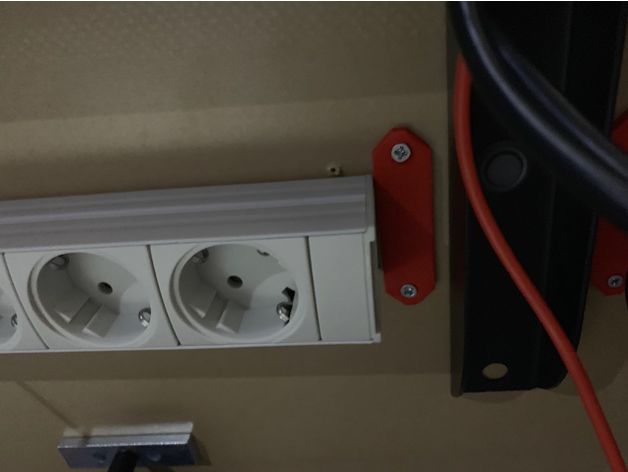 Under desk rack ear mount