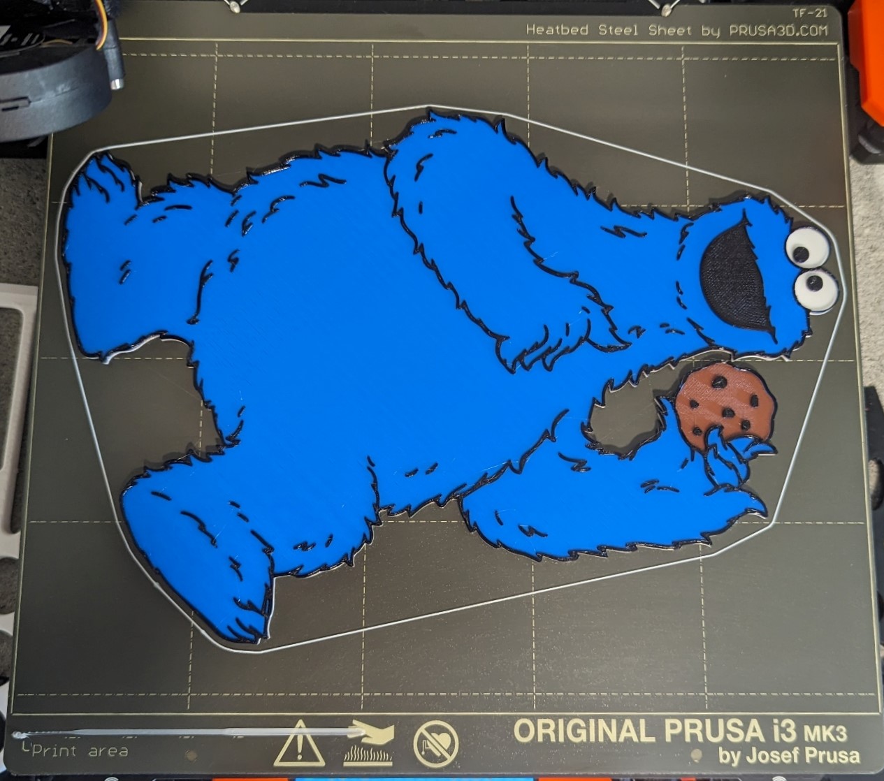 STL file Sesame Street cookie monster Head・3D printable model to