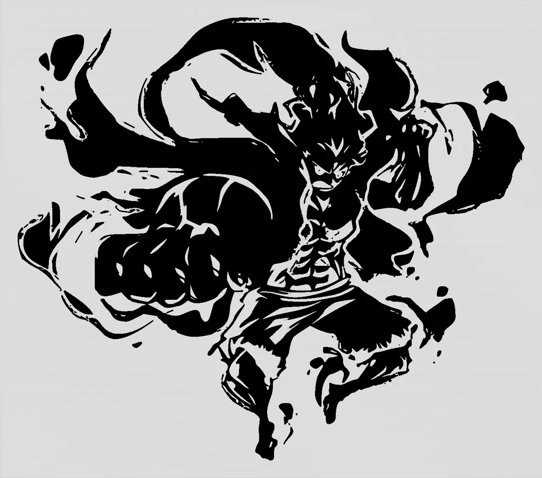 Luffy Gear 4 Snake Man PNG, One Piece PNG File Digital Download