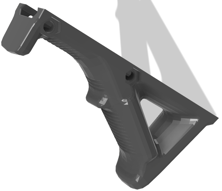 Miniatura 3 do modelo 3D Angled foregrip picatinny