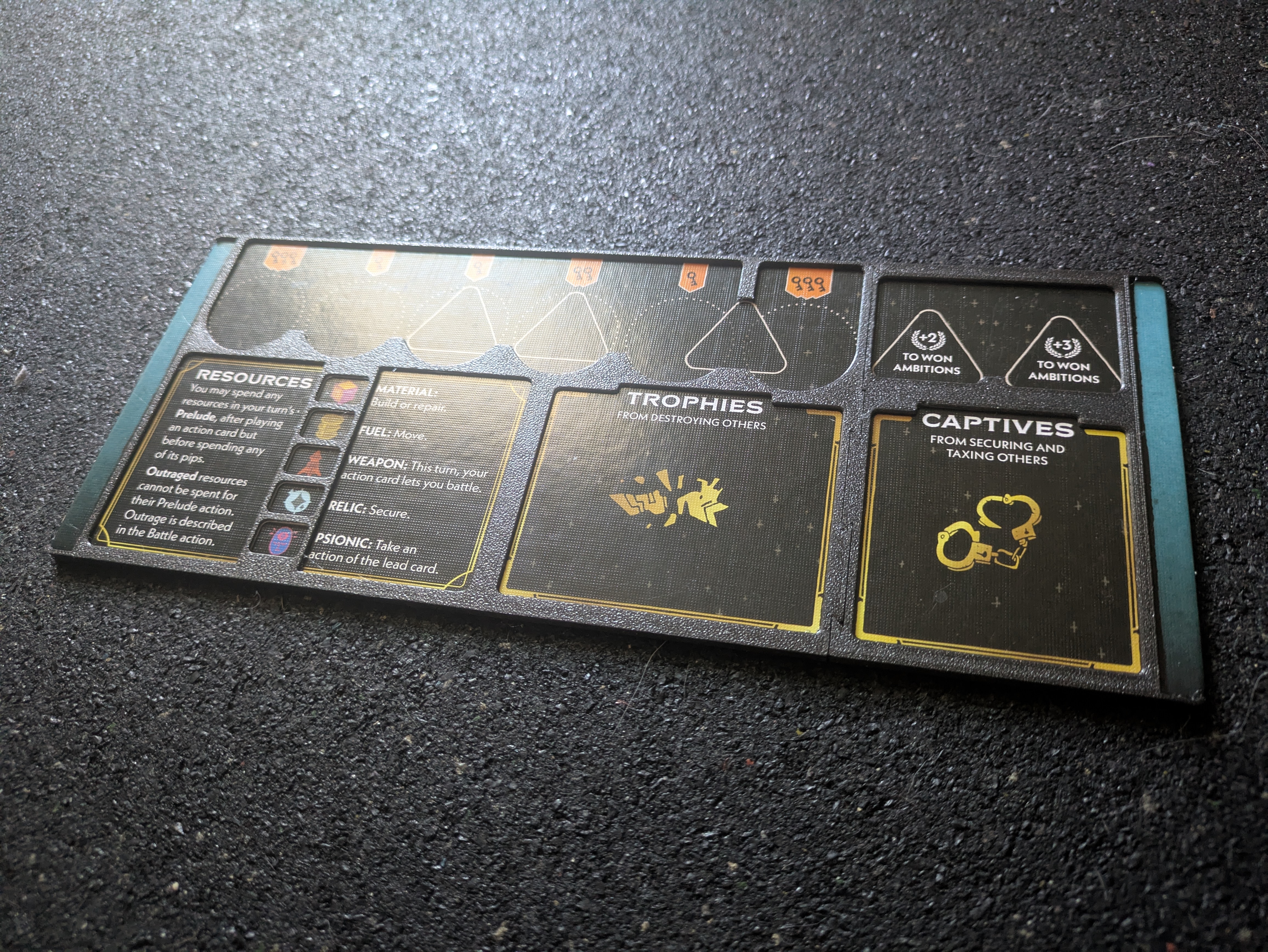 Arcs Board Game Player Board Overlay