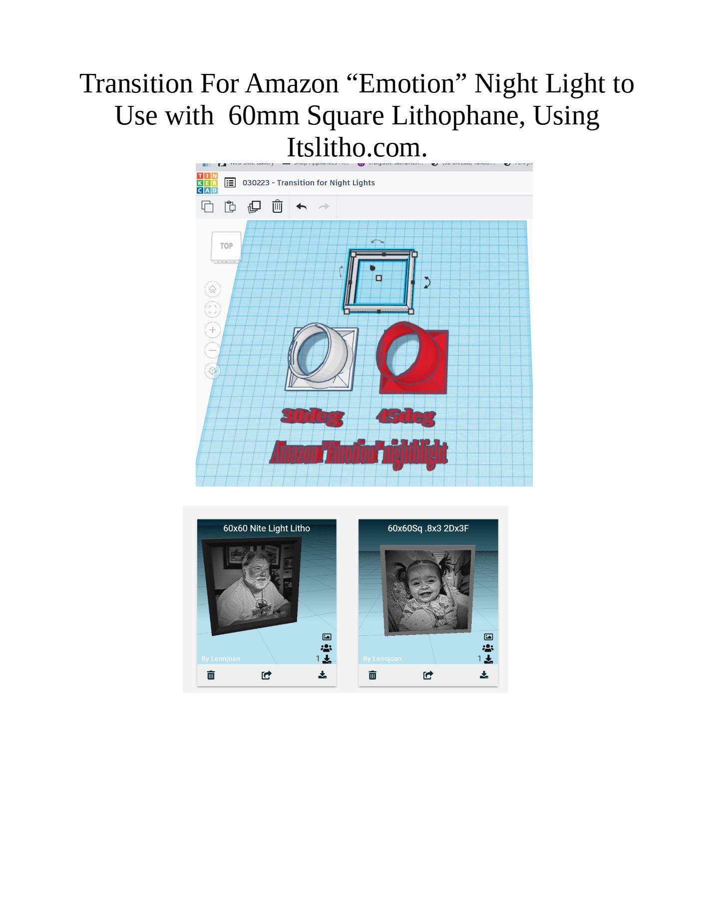 Lithophane Night Light by PaPa Dad | Download free STL model ...
